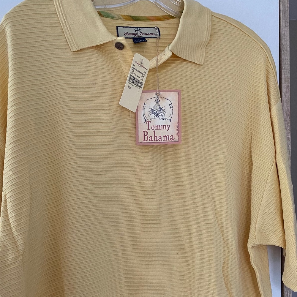 New Tommy Bahama Reed Stripe Shortcut Polo